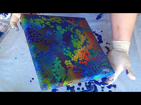 (672) RAINBOW in a cup ~ FLIP CUP acrylic pour painting ~ Fluid art ~ Step by step tutorial