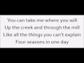 Four Seasons In One Day - Crowded House (Lyrics)