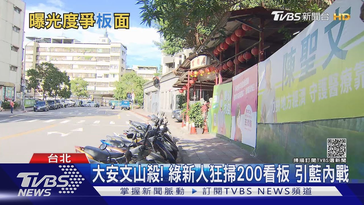 大安文山殺!綠新人狂掃200看板 引藍內戰