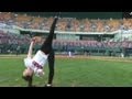 Gymnast Throws Incredible First Pitch