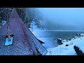 Tente de camping chaude dans une tempête de neige | Chili au poêle à bois