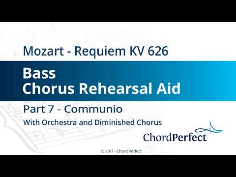 Mozart's Requiem Part 7 - Communio - Bass Chorus Rehearsal Aid