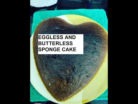 Eggless and butter less sponge cake 🍰 😊(512) simple and easy to bake 😊