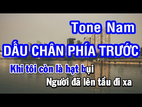 Karaoke Dấu Chân Phía Trước Tone Nam | Nhan KTV