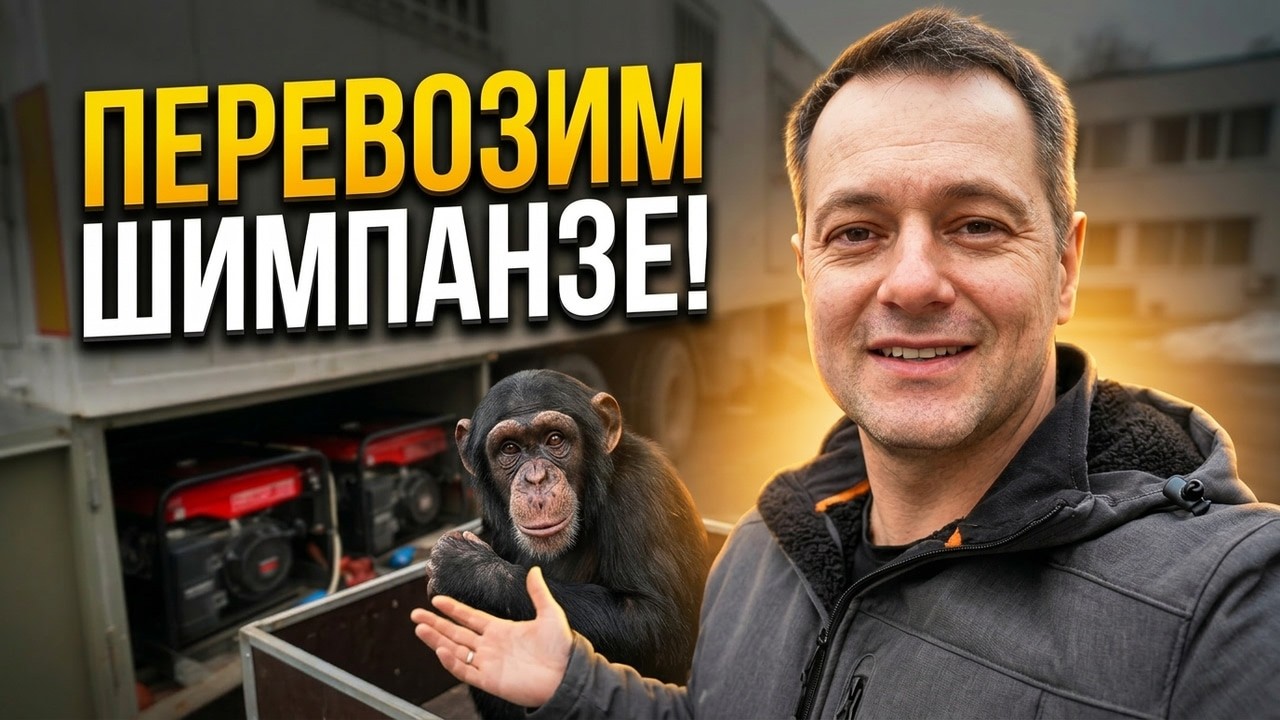 За Кулисами Цирка: Подготовка Шимпанзе к Международной Перевозке!
