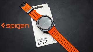Samsung Galaxy Watch Ultra Spigen Glastr EZFIT Screen Protector install!