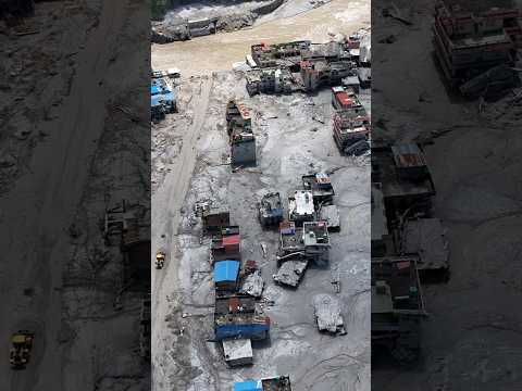 El antes y después de la riada entre Nepal y el Tíbet, desde el espacio #shorts