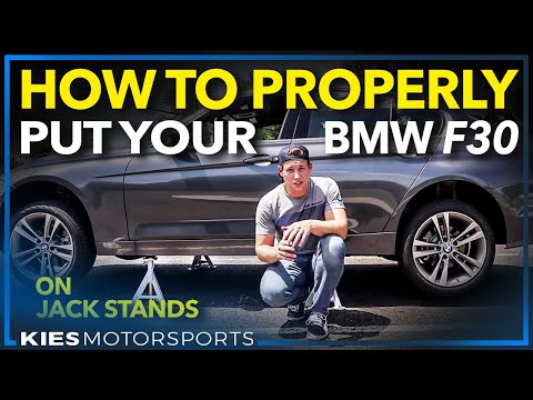 How to properly put an F30 | F3x BMW on Jack Stands (Sorry for the wind noise)