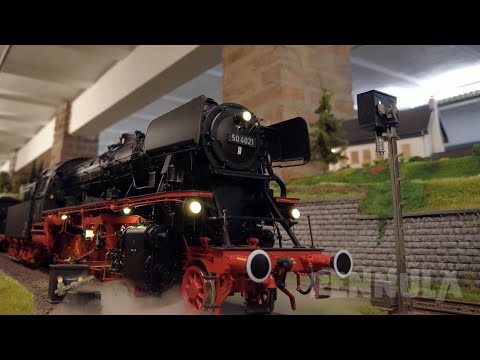 Fahrtag mit Dampfloks beim Modell-Eisenbahn-Club-Köln Spur 1 auf der 600 m² großen Modellbahn-Anlage