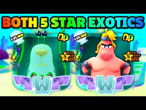 I Got 5 STAR EXOTIC SUMMON UNITS and they are broken.. (Spongebob TD)