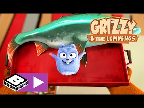Grizzy en de Lemmings | Guitig fluitje | Cartoonito