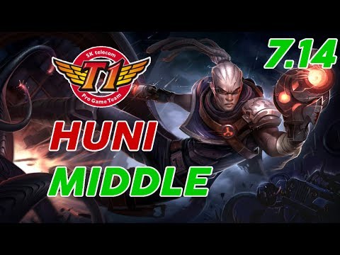 SKT T1 Huni Lucian Mid Patch 7.14