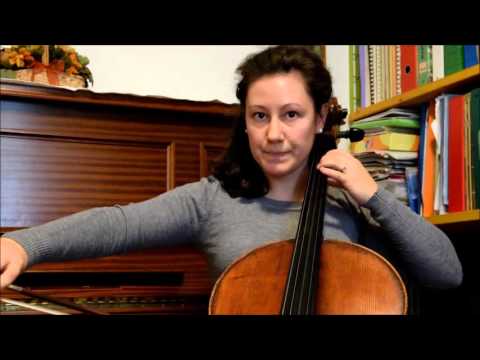 Corso di violoncello - 4 - La tastiera: 1° posizione mano larga [ENG.SUBS.]