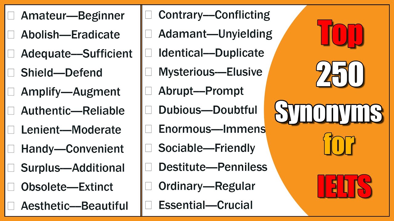 250 Essential Advanced Synonyms for IELTS | C1 C2 Level English