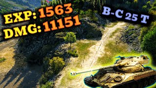 WoT - Mój nowy Rekord DMG! - B-C 25t - 1563 Exp'a - Przełęcz - 11,1k DMG! - Replay z LIVE!