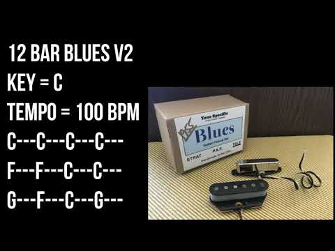 Blues Backing Track For Guitar Players -12 Bar Blues, Key C 100bpm, Drum & Bass Only No Guitar