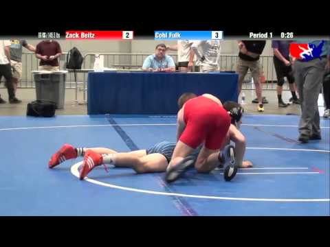 Zack Beitz vs. Cohl Fulk at 2013 Junior Nationals - FILA - FS