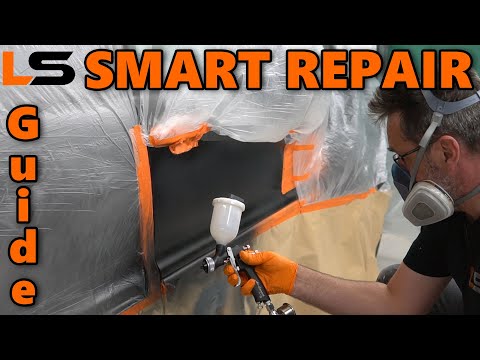 Touch-up painting in the middle of the door - Mercedes ML | Smart repair with a spray gun | LACKS...