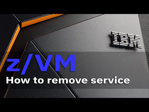 z/VM Education: How to remove service