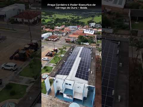 CÓRREGO DO OURO GOIÁS, PROJETO VISÃO AÉREA - PRAÇA CORDEIRO E PREFEITURA.