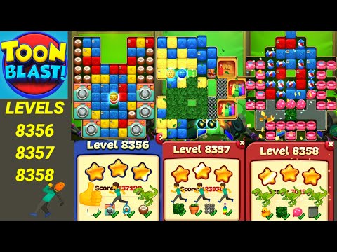 Toon Blast Levels 8356 8357 8358 🤺✨🦕