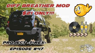 DIY  Diff Breather Relocation Mod For Only $21 !!!