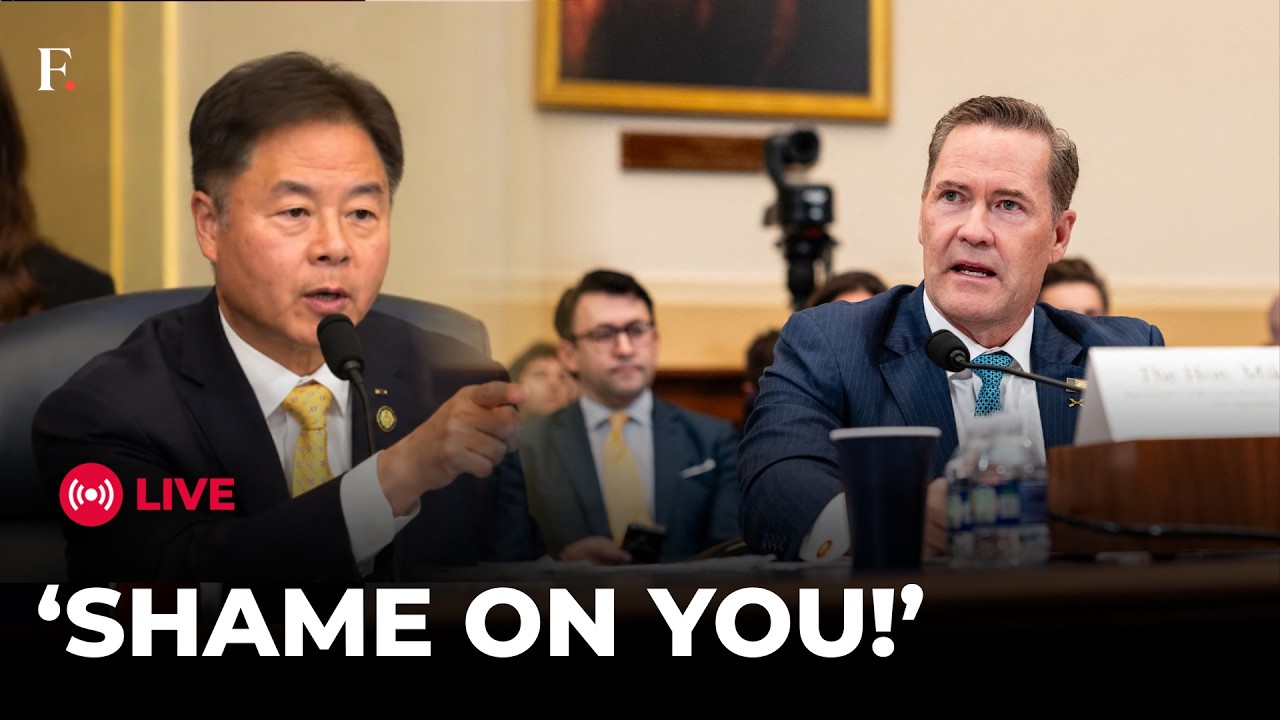 US Congress LIVE: 'Shame on You!' Ted Lieu Grills Mike Waltz at UN Appropriations Hearing