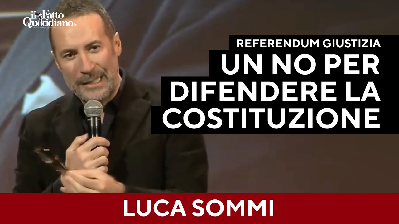 Luca Sommi: "La Costituzione è nata dalla Resistenza e non deve essere cancellata dalla desistenza"