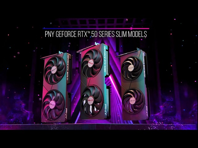 Placa gráfica PNY GeForce RTX 5080 Dual-Fan Slim OC 16GB GDDR7 Reflex 2 RTX AI DLSS4 video