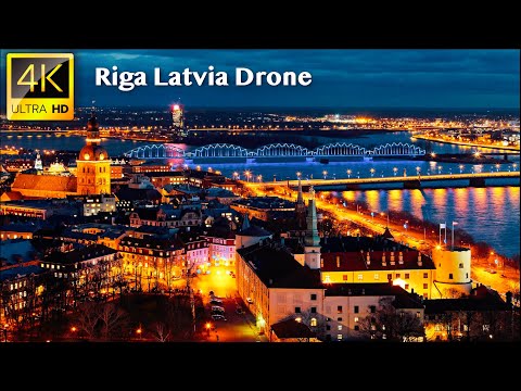 Riga, Latvia - 4K UHD Drone Video