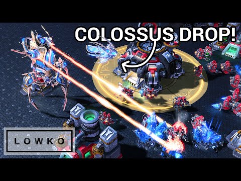 StarCraft 2: Trap's COLOSSUS DROP Versus ByuN!