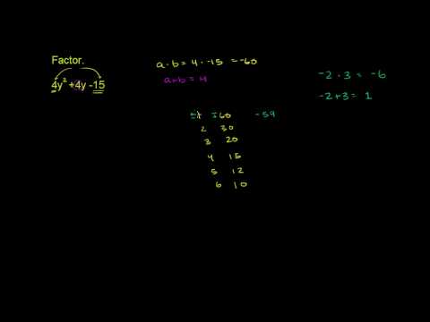 Factoring trinomials with a non-1 leading coefficient by grouping