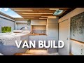 Building a Modern Cozy Camper Van for Vanlife | FULL VAN BUILD TIMELAPSE
