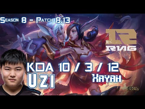 RNG Uzi XAYAH vs EZREAL ADC - Patch 8.13 KR Ranked