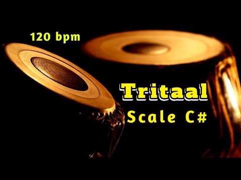 Tabla | Tritaal | 120 bpm | Scale C# | With Tanpura [Pa Sa] | HD Quality Sound | tabla Online.