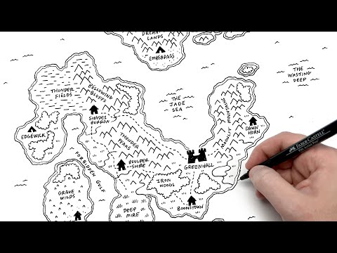 How To Draw Super Simple Fantasy World Maps!