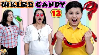 13 WEIRD CANDY | Giant Gummy Snake | American Candy Eating Challenge | Aayu and Pihu Show