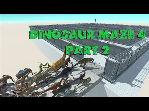 DINOSAUR MAZE RACE 4 PART 2 - Animal Revolt Battle Simulator