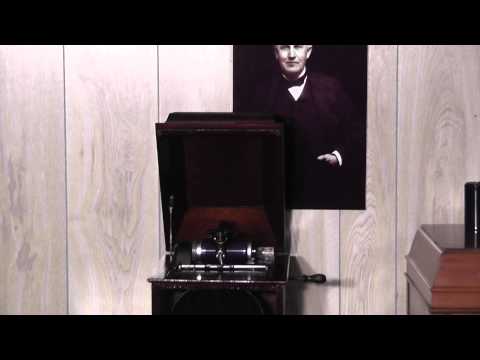 Edison blue amberol cylinder 1960 "Boston Commandery March" by the Edison Concert Band