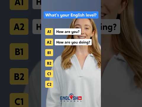How are you? A1 to C2 Level in English