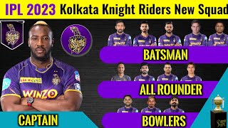 TATA IPL 2023। kolkata Night Riders New Team Squad। KKR Team New Players List 2023 । KKR News |