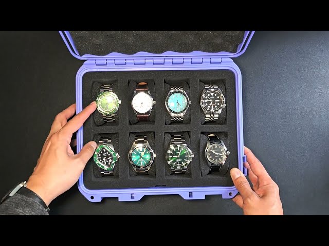 Vídeo relacionado con ROUREOX Compacta Reloj Vitrina Verde Única Ranura Almacenamiento Caja Protección Soporte con Exterior Embalaje Estuche para Rolex Box