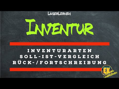 Inventur | Inventurarten | Soll-Ist-Vergleich | Rück-/Fortschreibung