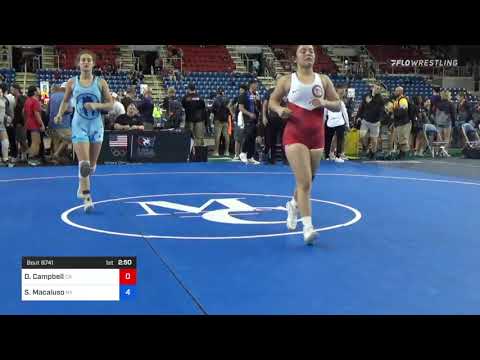 127 Lbs Round Of 16 - Destiny Campbell, California Vs Sofia Macaluso, New York 2cef
