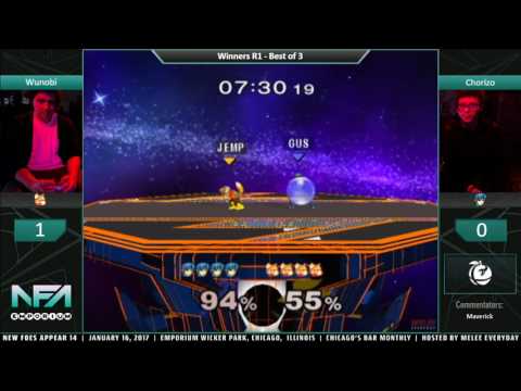NFA 14 - Wunobi (Fox) vs. Chorizo (Ness, Marth) - SSBM - Winners R1