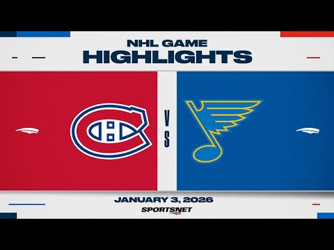 NHL Highlights | Canadiens vs. Blues - January 3, 2025