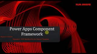 PCF Tutorial for Beginners Episode 6: PCF Manifest file for Dataset Template