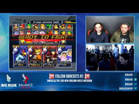 NE Melee Arcadian 3 - Shiv/George (Blue) vs. Miyagi/Tazio (Red) - SSBM Doubles WR2