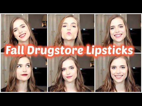 FALL Drugstore Lipsticks: my favs! | Revlon, Maybelline, NYX and more! Video