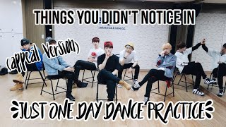 Things you did not notice in BTS Just One Day Danc